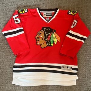 REEBOK COREY CRAWFORD CHICAGO BLACKHAWKS HOME RED #50 YOUTH L/XL